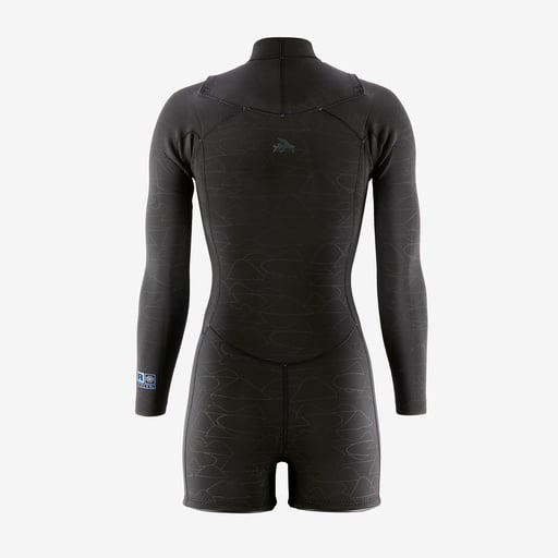 Patagonia R1 Lite Yulex 1mm Womens Front-Zip Long-Sleeved Spring Wetsuit - Black