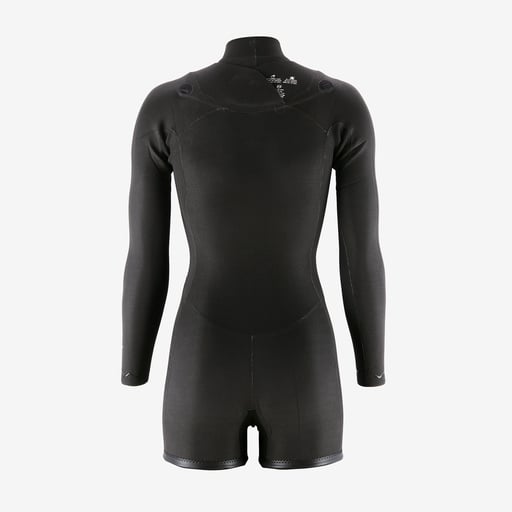 Patagonia R1 Lite Yulex 1mm Women's Front-Zip Long-Sleeved Spring Wetsuit 2024 - Black