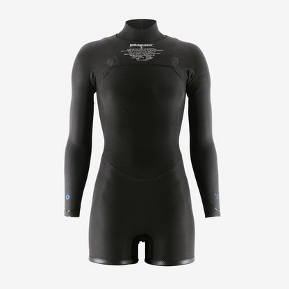 Patagonia R1 Lite Yulex 1mm Women's Front-Zip Long-Sleeved Spring Wetsuit 2024 - Black