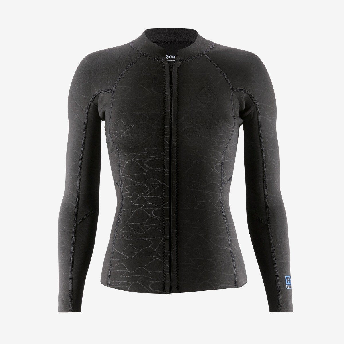 Patagonia R1 Lite Yulex Womens Front  Zip Wetsuit  Top- Black - Front