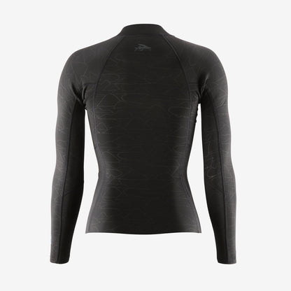 Patagonia R1 Lite Yulex Womens Front  Zip Wetsuit  Top - Black - Back