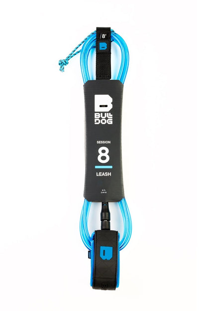 Bulldog 9ft 0 Ankle Surf Leash - Black/Cyan