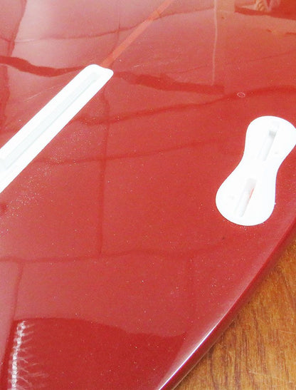 Rebel Mid Length Surfboard - Resin Burgundy - Fin Set Up