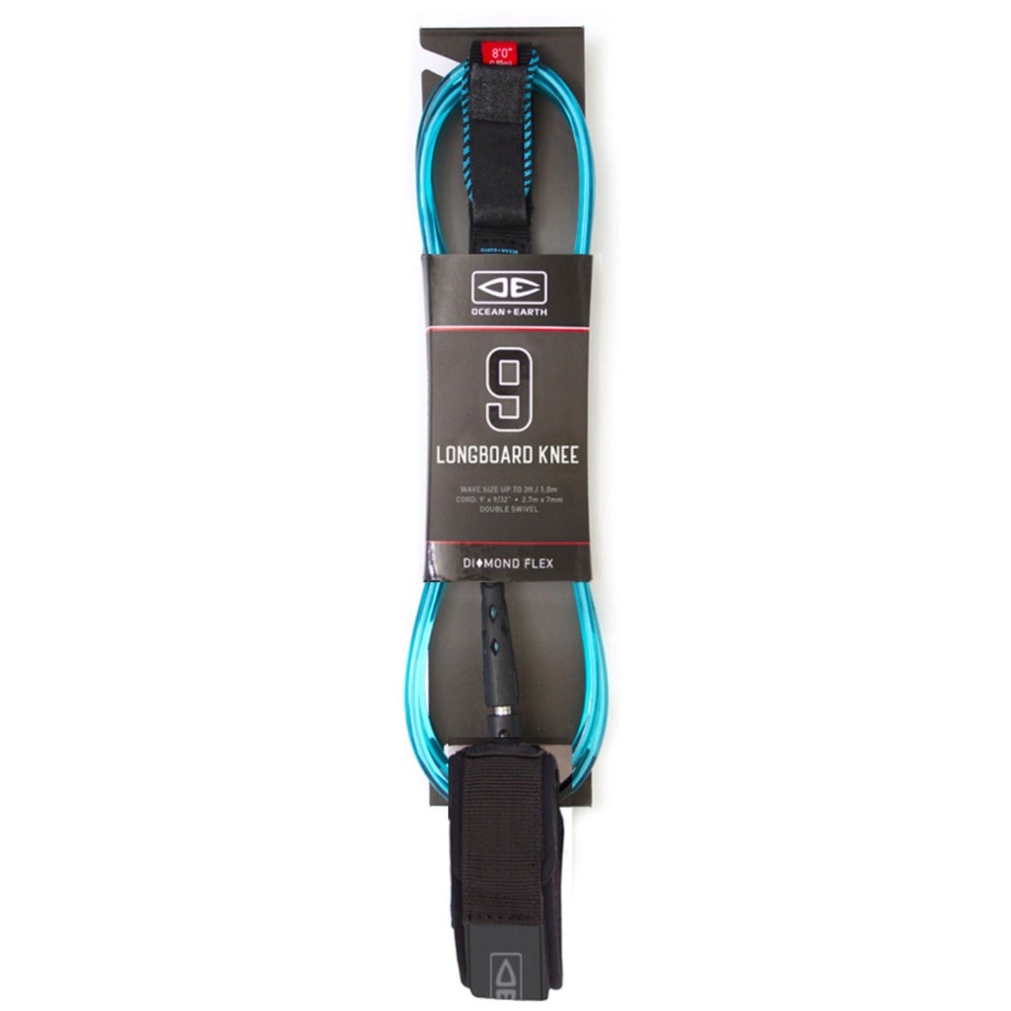 Ocean & Earth 9ft Regular Longboard Knee Leash in blue
