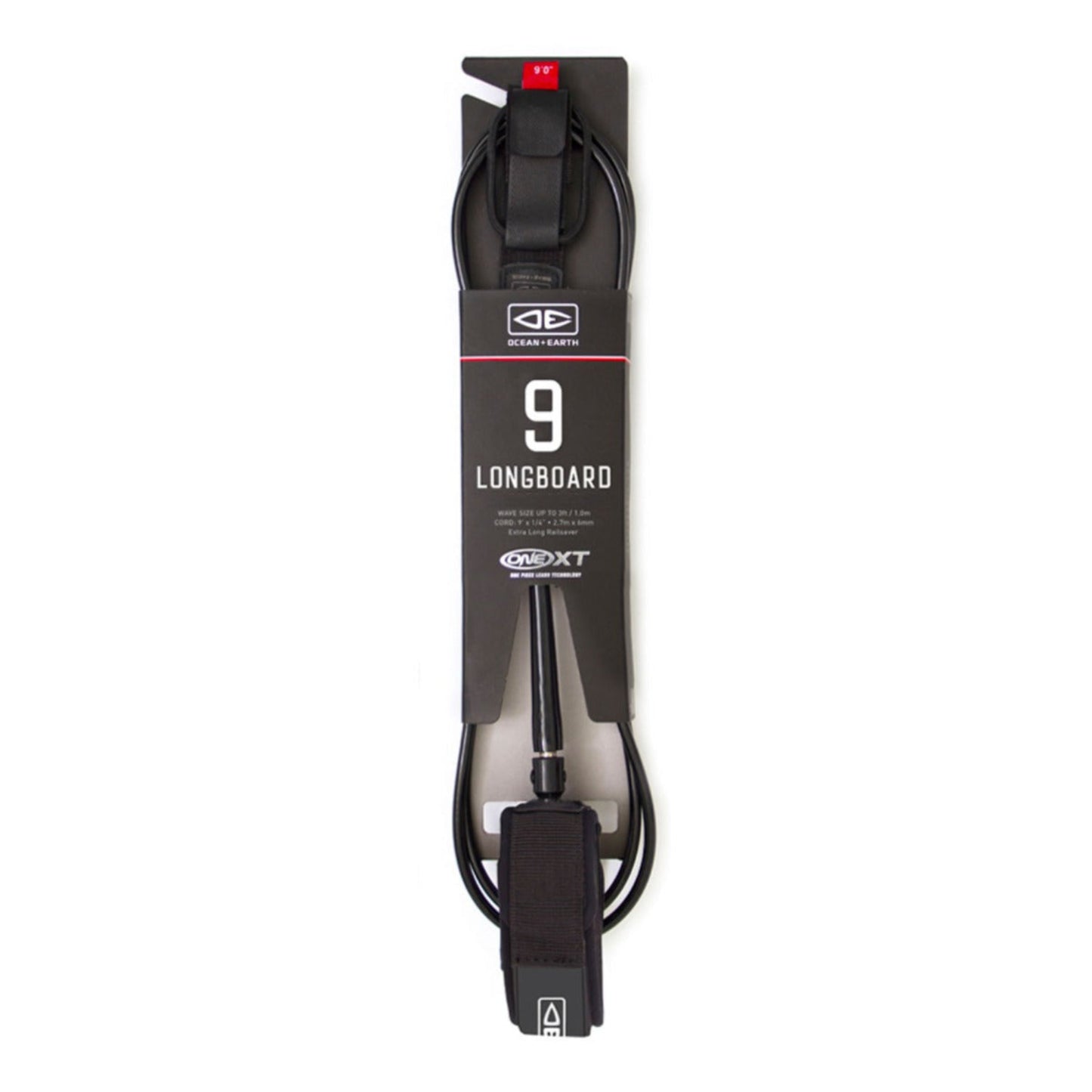 Ocean & Earth Premium OneXT 9ft Surfboard Leash - Black