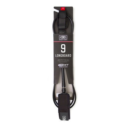 Ocean & Earth Premium OneXT 9ft Surfboard Leash - Black