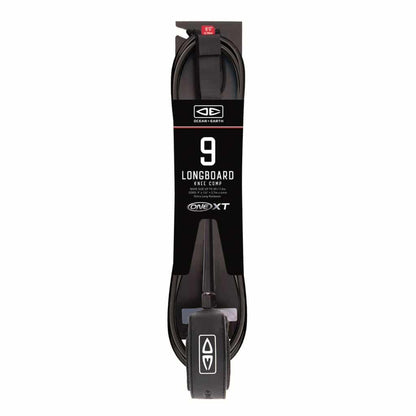 Ocean & Earth 9ft One-XT Longboard Knee Comp Surf Leash - Black
