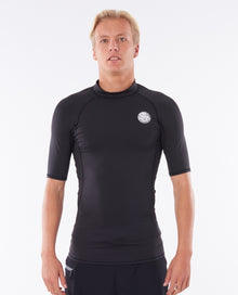 Rip Curl Thermopro Short Sleeve Thermal Rash Vest in Black