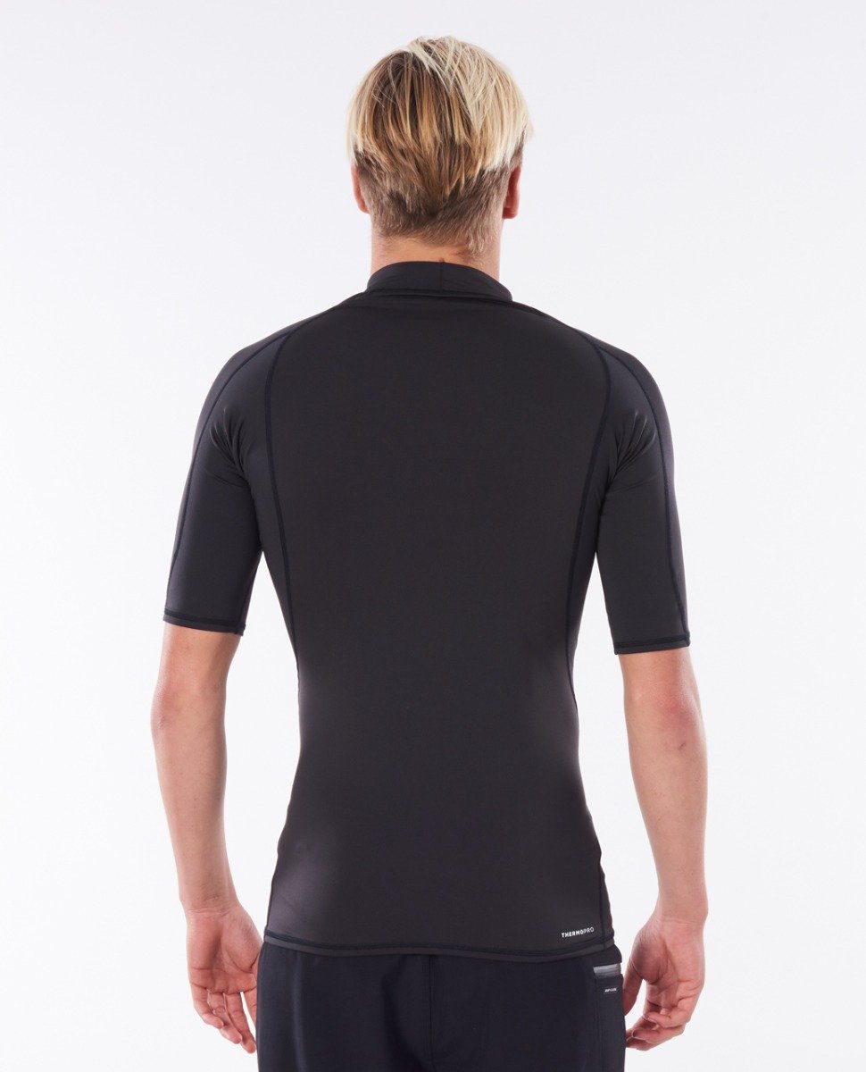 Rip Curl Thermopro Short Sleeve Thermal Rash Vest - Black