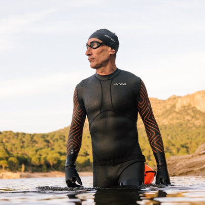 Orca Vitalis Breast Stroke Men's Openwater Swim Wetsuit 2026 - Black/Orange