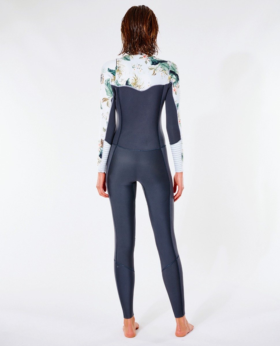 Rip Curl Dawn Patrol 4/3mm Women's Chest Zip Wetsuit 2022 - Charcoal
