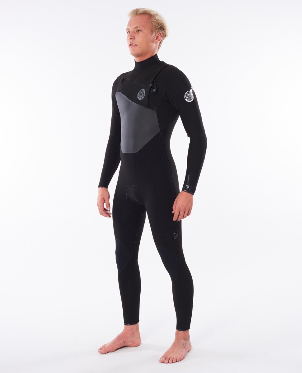 Rip Curl Flashbomb 3/2mm Chest Zip Mens Wetsuit 2021 - Black - Front