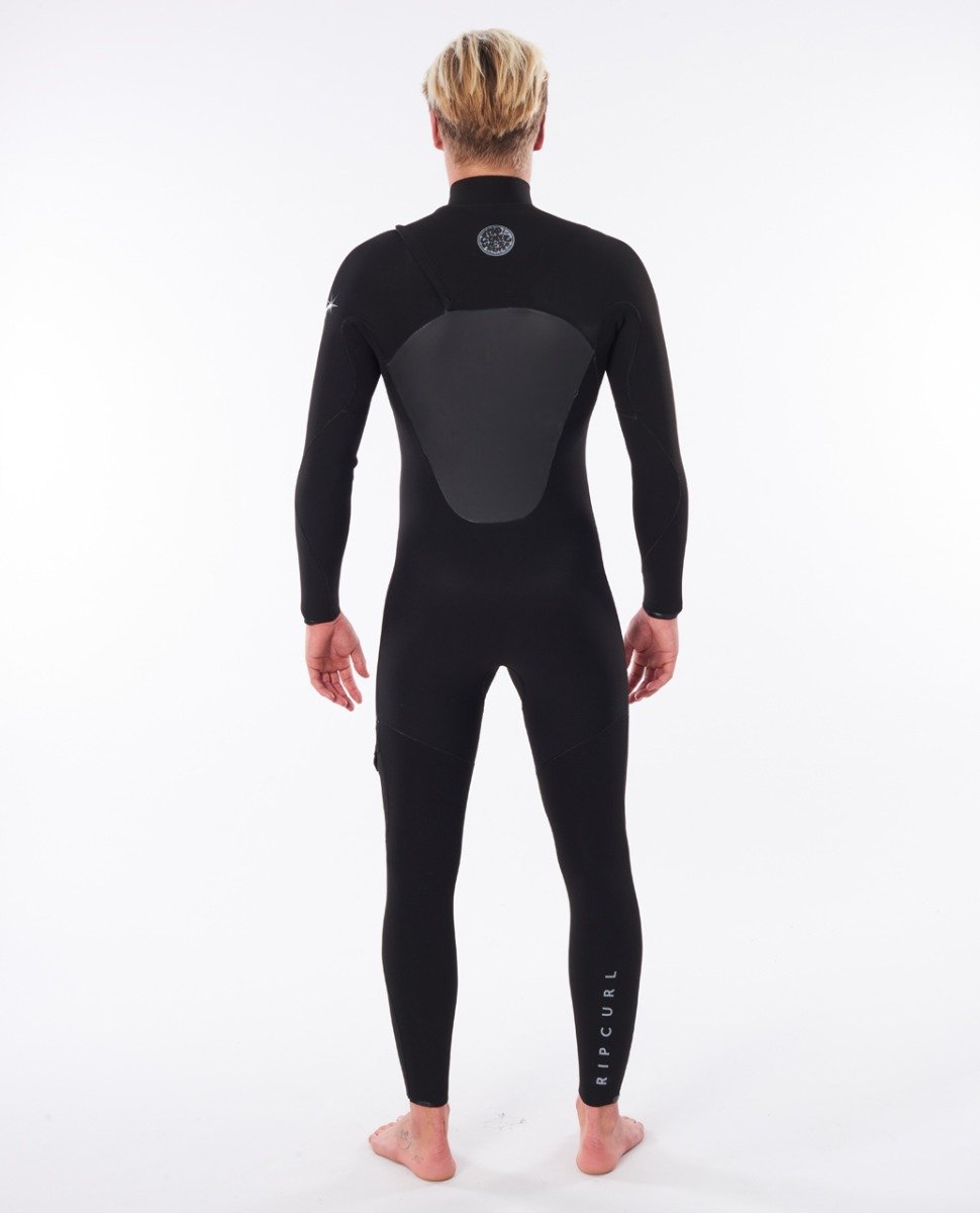 Rip Curl Flashbomb 3/2mm Chest Zip Mens Wetsuit 2021 - Black - Back