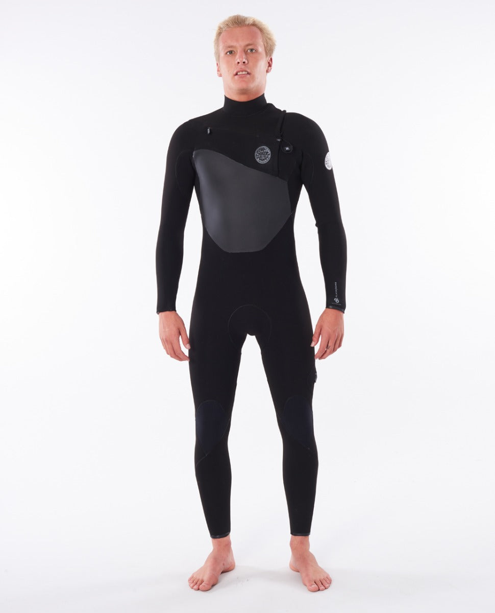 Rip Curl Flashbomb 3/2mm Chest Zip Mens Wetsuit 2021 - Black - Front