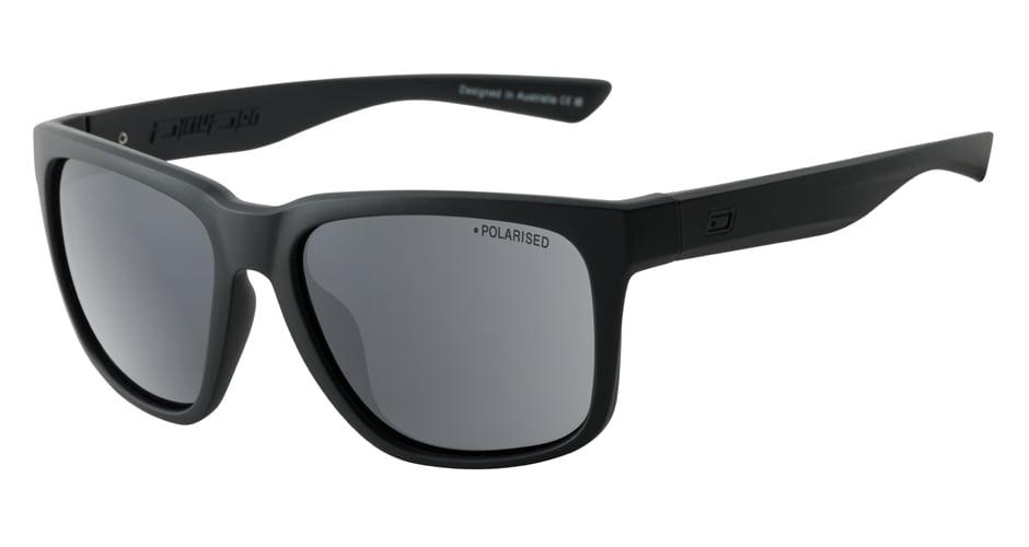 Dirty Dog Kooky Sunglasses in Satin Black/Grey Polarised