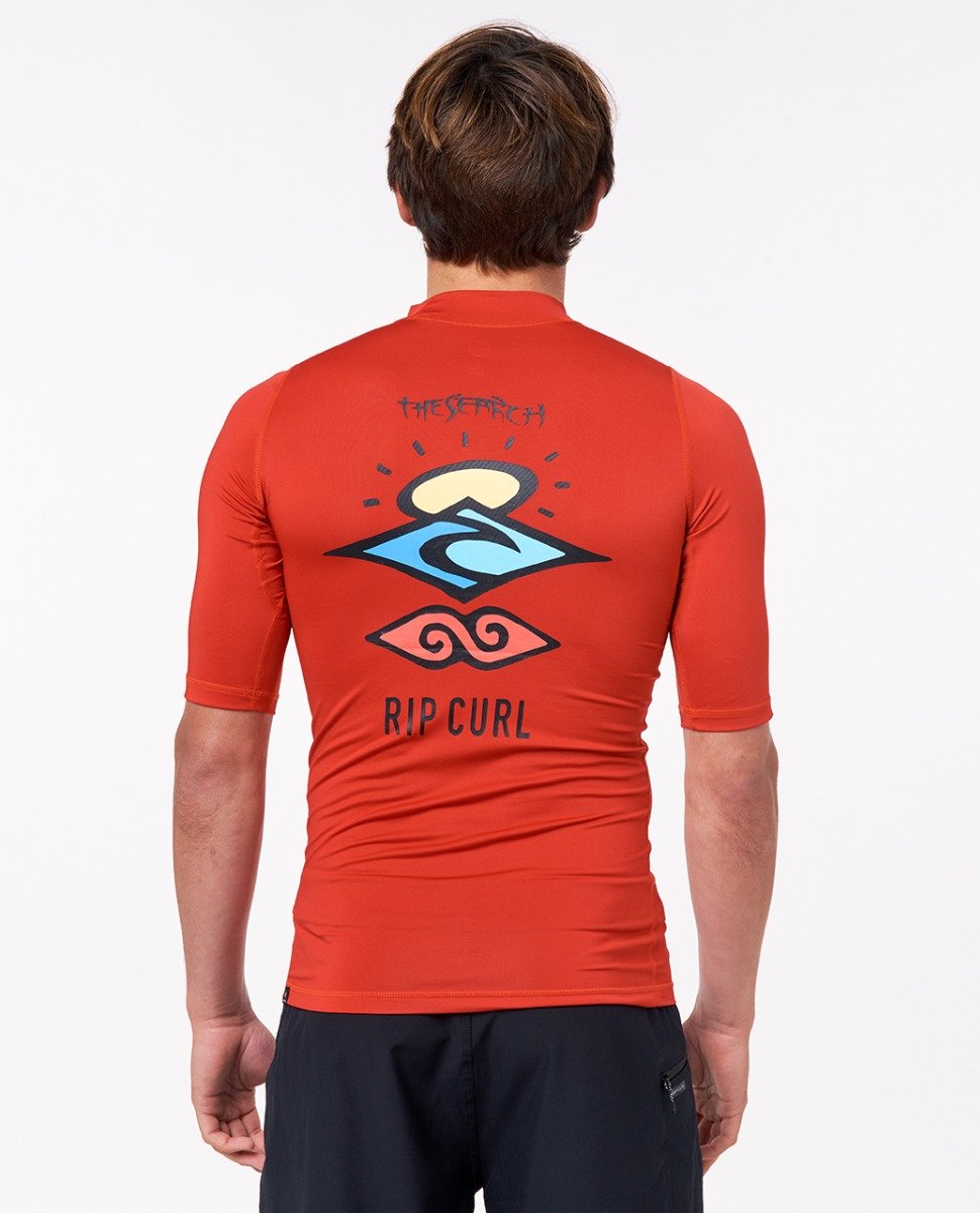 Rip Curl Icon Perf UV Sun Tee - Red