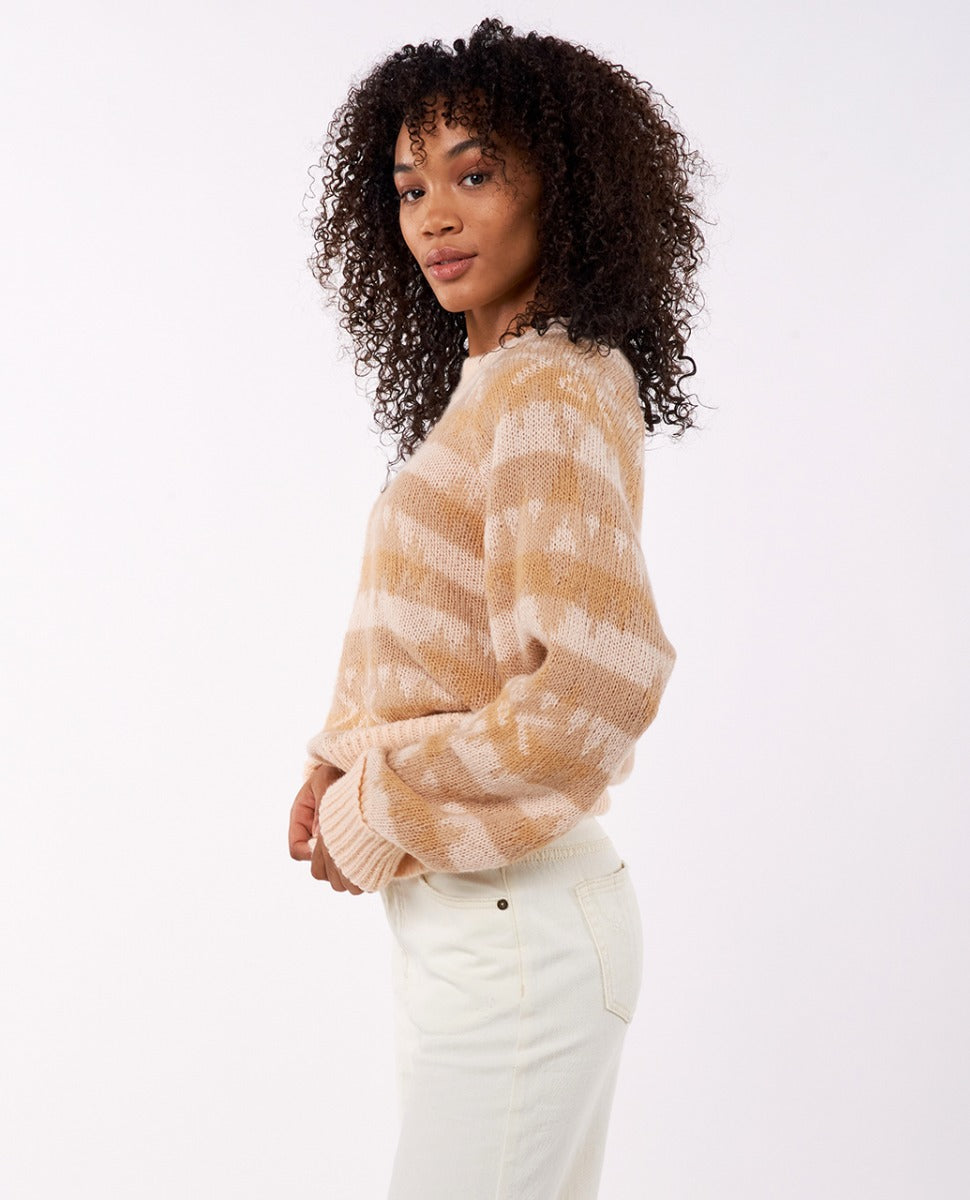 Rip Curl Zuma Aztec Women's Sweater - Light Peach