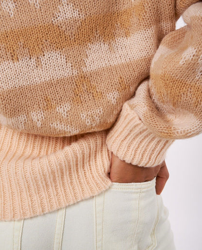 Rip Curl Zuma Aztec Women's Sweater - Light Peach