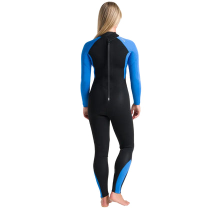 C-Skins Surflite 4/3mm Women's Back Zip Wetsuit - Black/ Azure Black