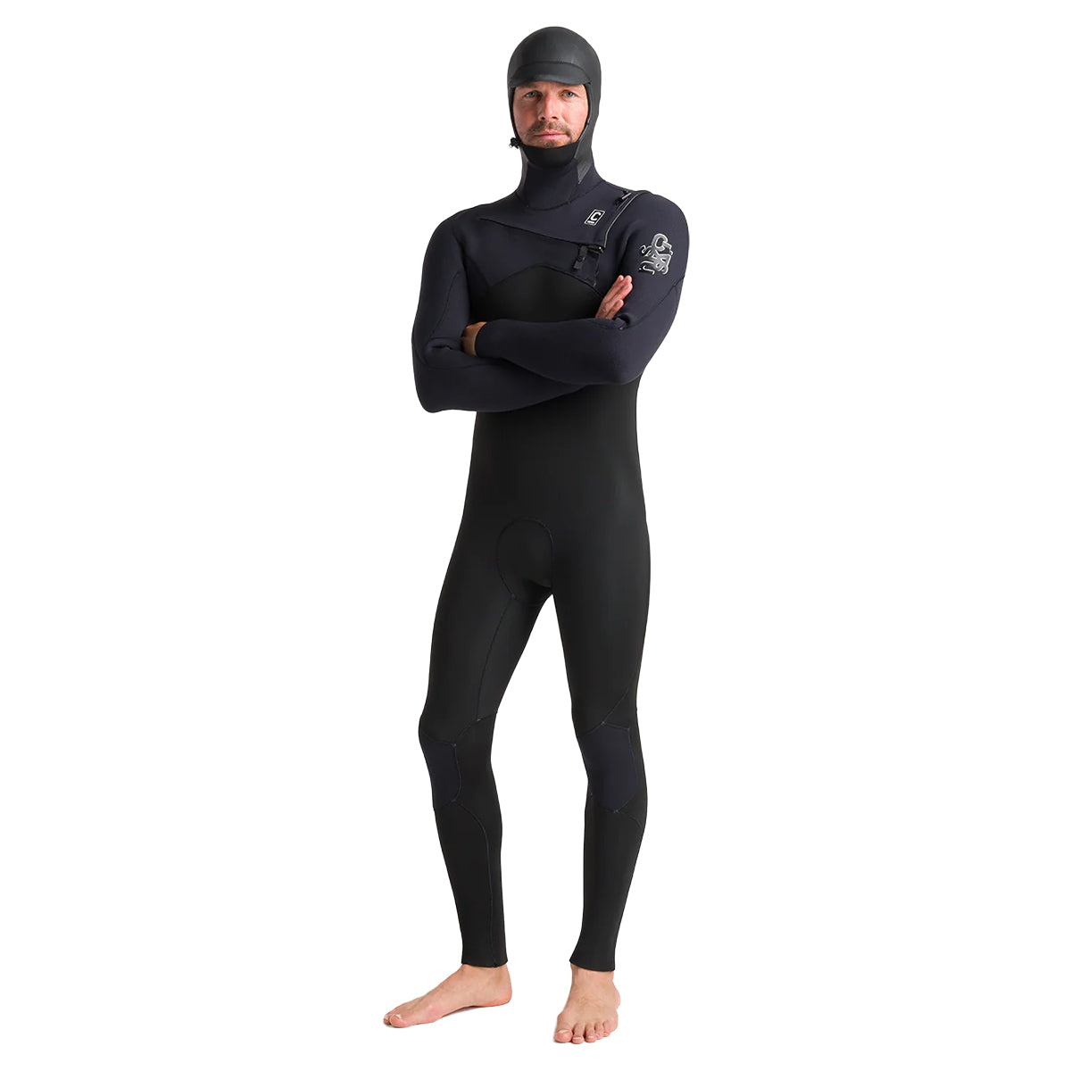 C-Skins Session 5/4/3mm Chest Zip Wetsuit - Black/Black/White - Buy online today