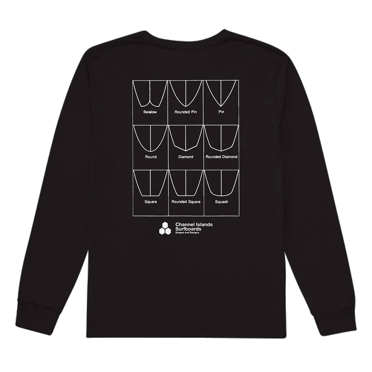 Channel Island Tailz Men's Long Sleeve Tee - Black
