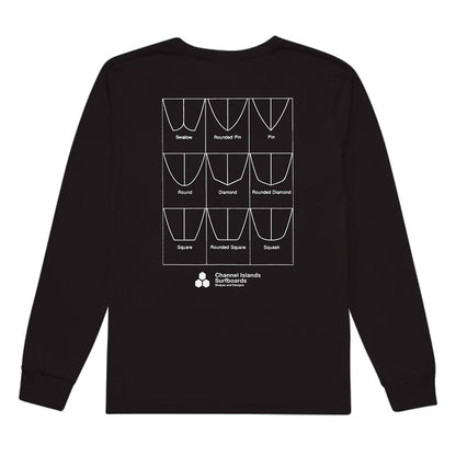Channel Island Tailz Men's Long Sleeve Tee - Black