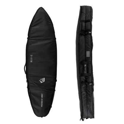 Creatures Of Leisure Shortboard Triple DT2.0 Board Bag - Black Silver
