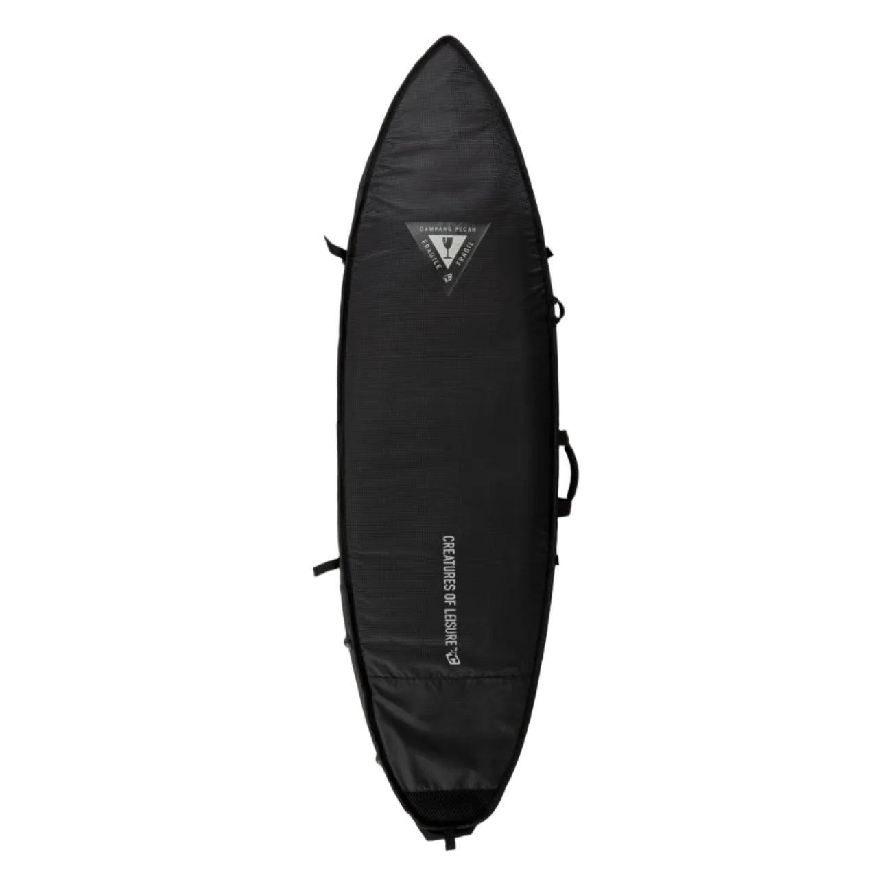 Creatures Of Leisure Shortboard Triple DT2.0 Board Bag - Black Silver