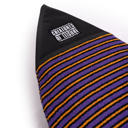 Creatures Of Leisure Shortboard Reliance Sox - Purple Black Stripe