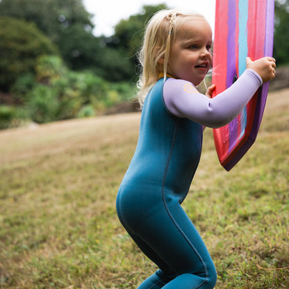 C-Skins NuWave C-KID Baby Front Zip Steamer Wetsuit 2026 - Steel Blue/ Lilac