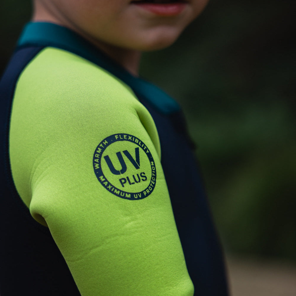 C-Skins NuWave C-KID Baby Front Zip Steamer Wetsuit 2026 - Bluestone/Lime