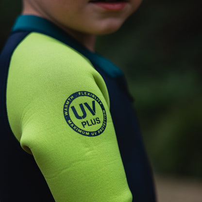 C-Skins NuWave C-KID Baby Front Zip Steamer Wetsuit 2026 - Bluestone/Lime