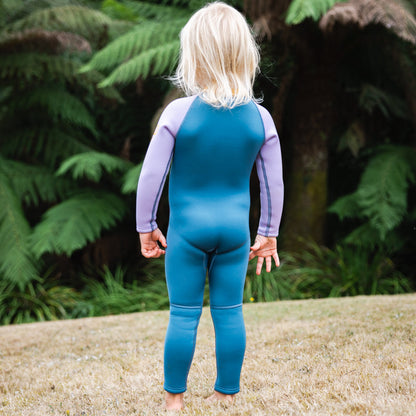C-Skins NuWave C-KID Baby Front Zip Steamer Wetsuit 2026 - Steel Blue/ Lilac