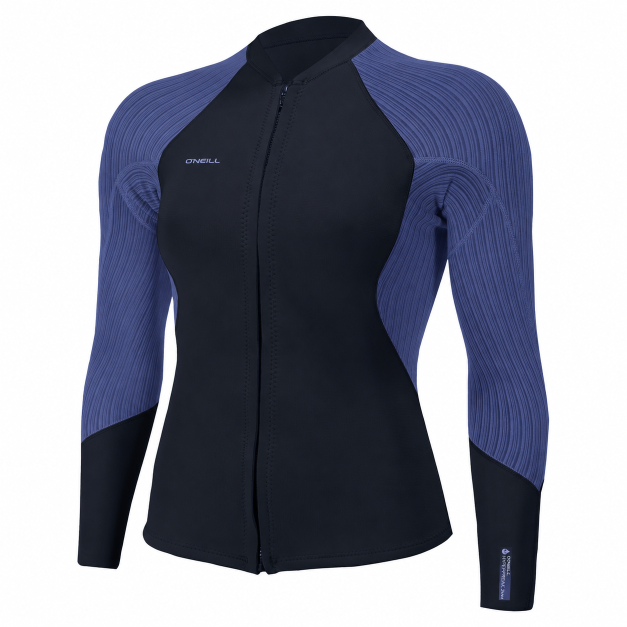 O'Neill Womens Hyperfreak 2/1.5mm Front Zip Jacket (US 8 / UK 10) SAMPLE - Carbon / Lilly