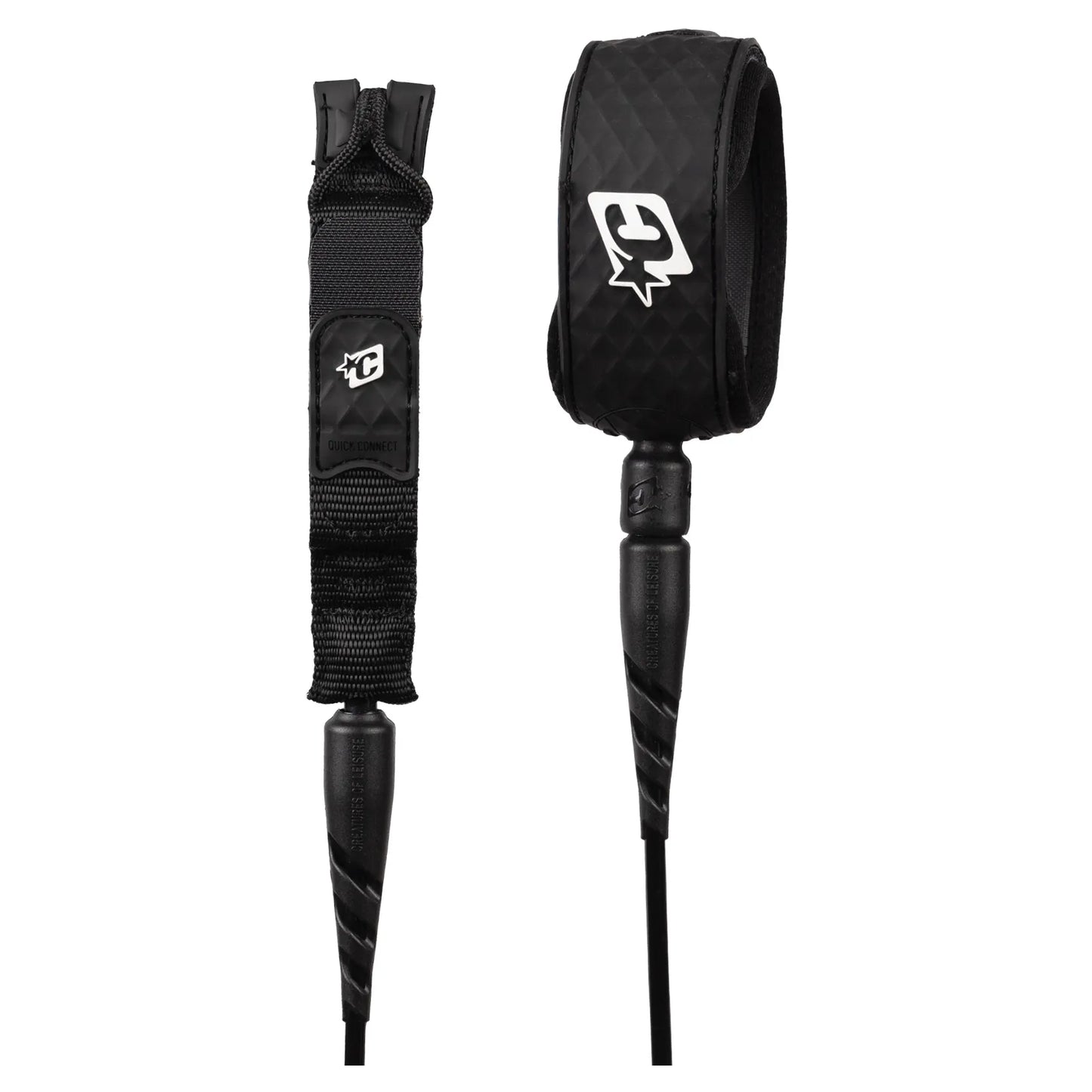 Creatures Of Leisure Reliance 2.0 Lite Duty 6ft Leash - Black silver