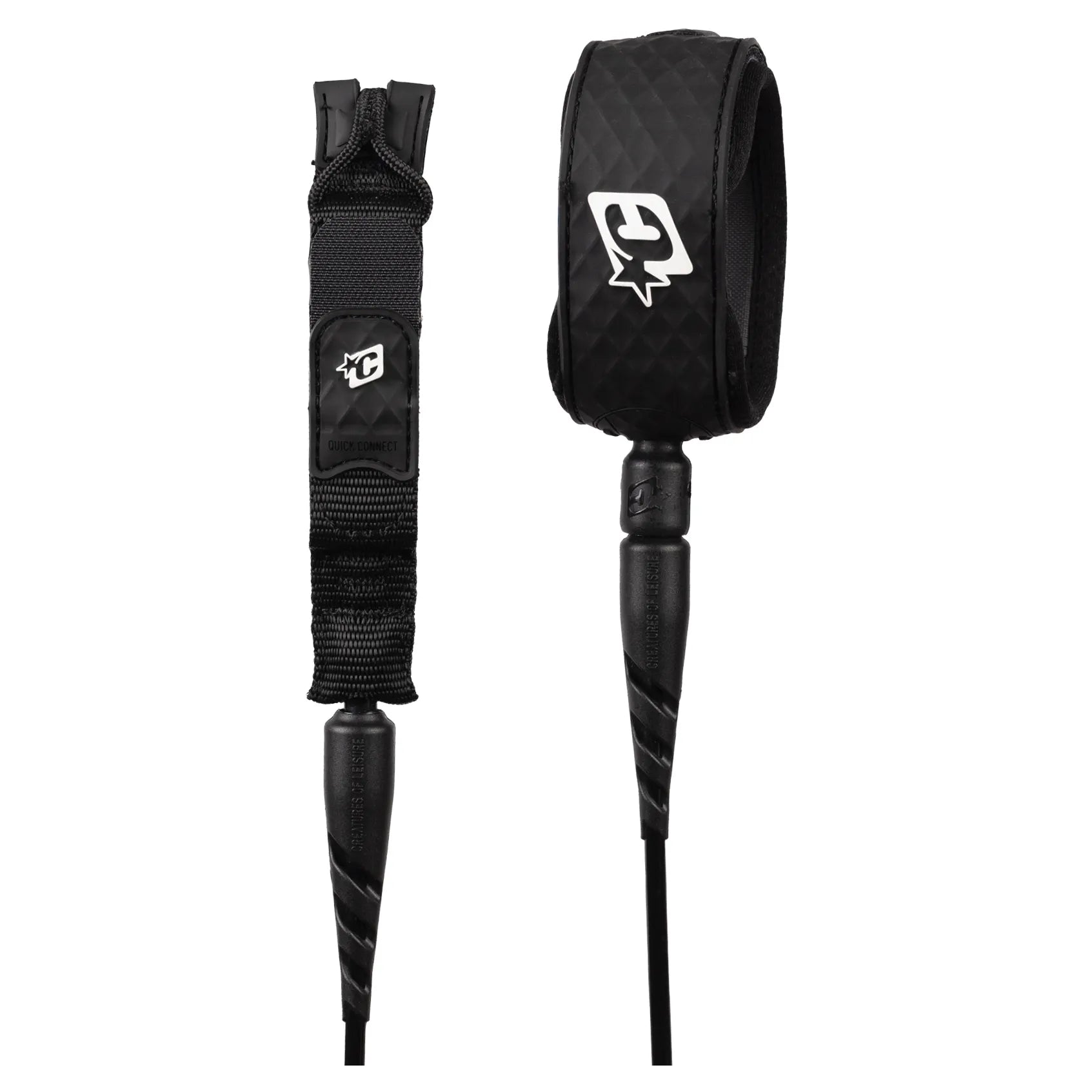 Creatures Of Leisure Reliance 2.0 Lite Duty 6ft Leash - Black silver