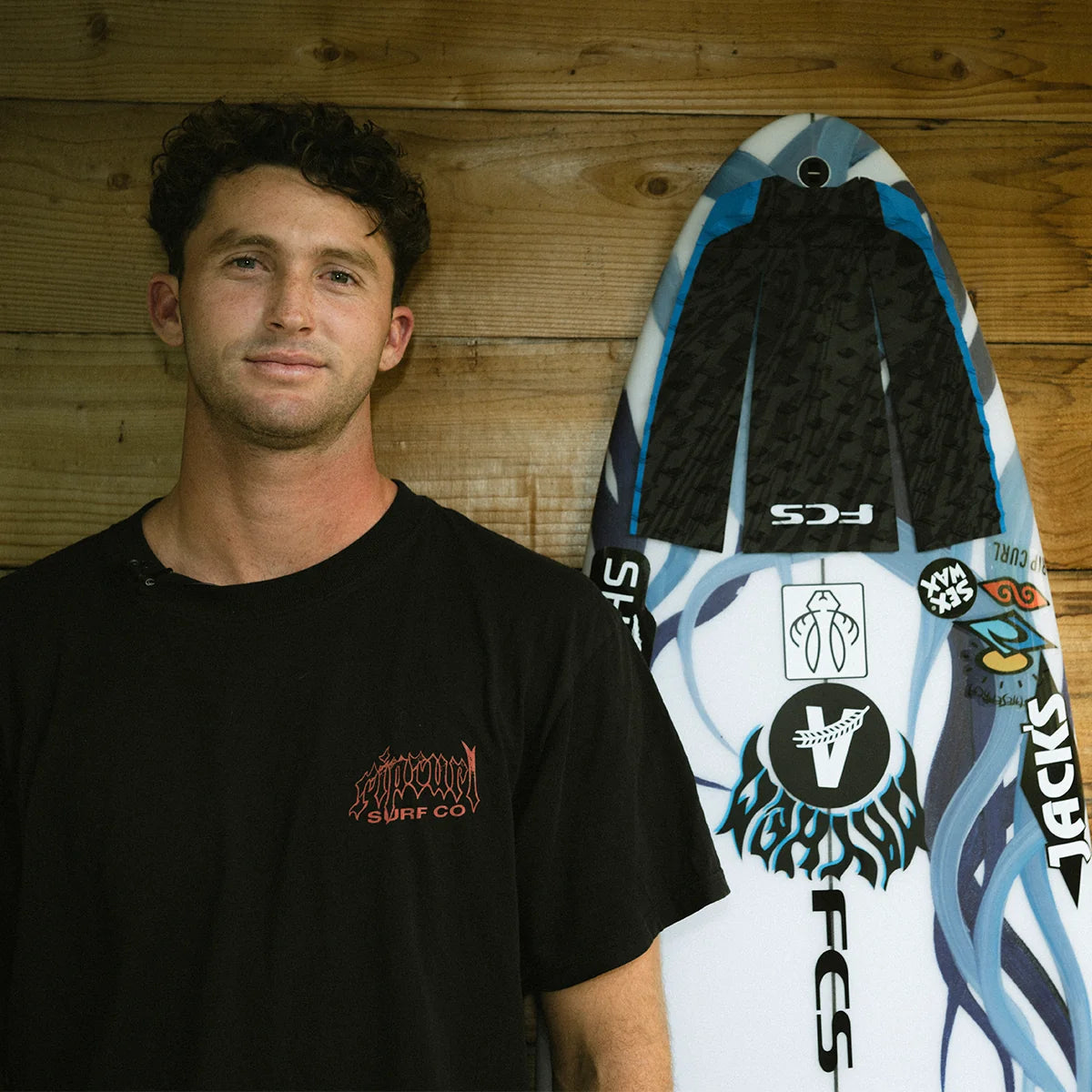 FCS Crosby Colapinto Traction Pad - Black/Blue