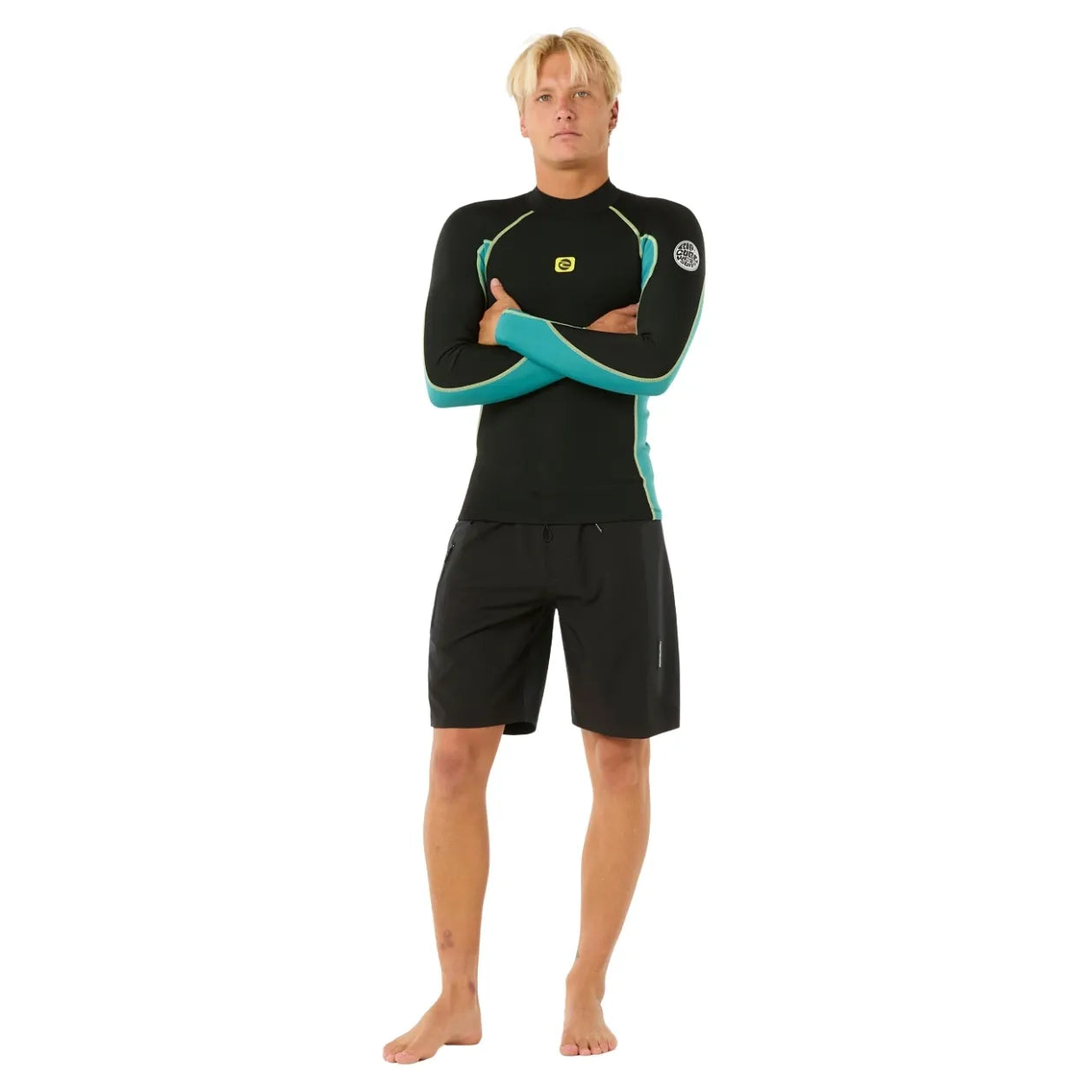 Rip Curl Dawn Patrol 1.5mm Men's Long Sleeve Wetsuit Jacket - Blue Lagoon
