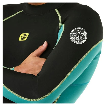 Rip Curl Dawn Patrol 1.5mm Men's Long Sleeve Wetsuit Jacket - Blue Lagoon