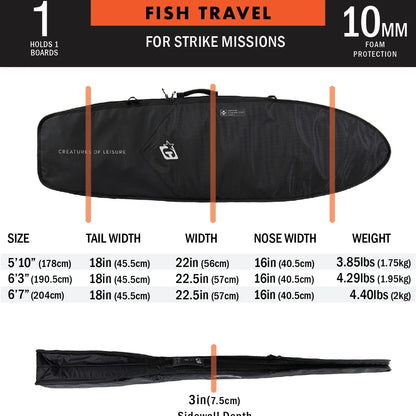 Creatures Of Leisure Fish Travel DT2.0 - Black Silver