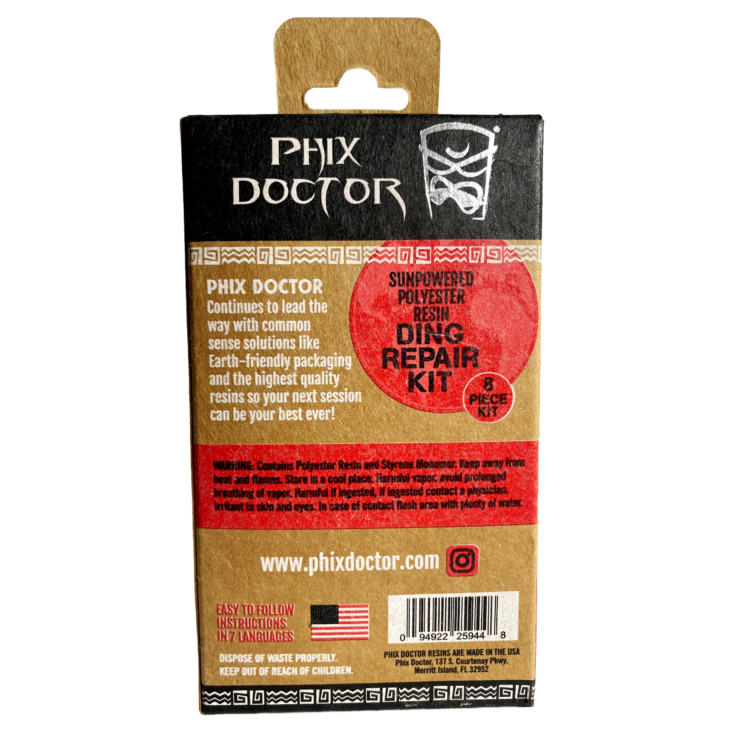 Phix Doctor Sun Powered Polyester Surfboard Repair Kit