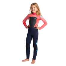 C-Skins Legend 4/3mm Back Zip Girls Wetsuit - Slate/Coral/Tie Dye