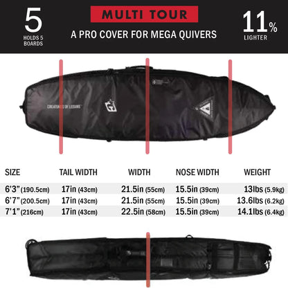 Creatures Of Leisure Shortboard Multi Tour Wheely DT2.0 - Black Silver