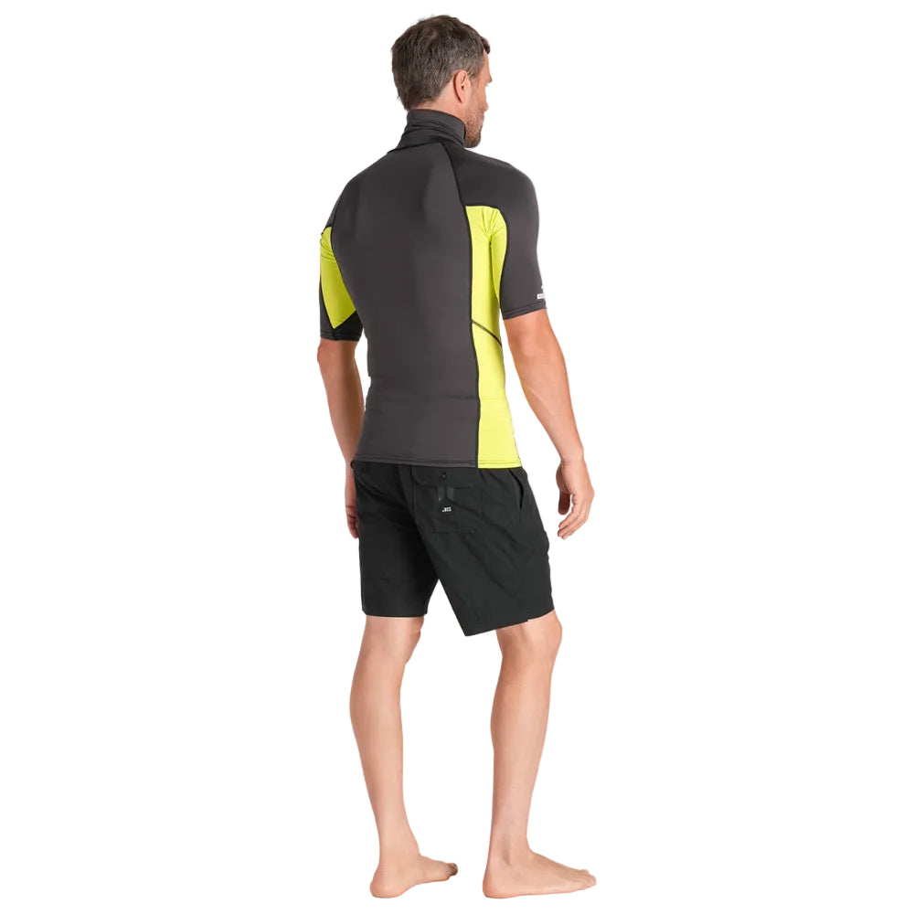 C-Skins NuWave Rash X Mens SS Vest - Anthracite / Lime