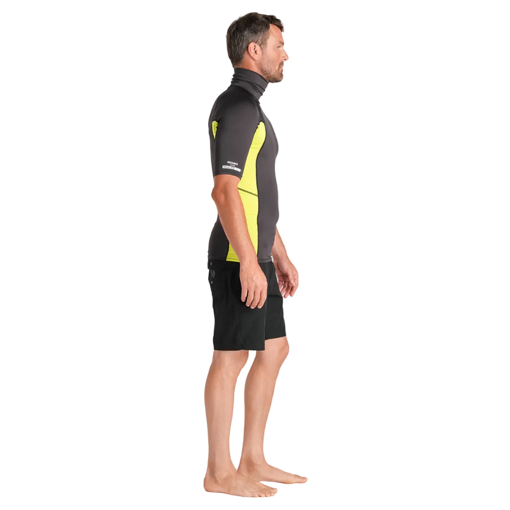C-Skins NuWave Rash X Mens SS Vest - Anthracite / Lime