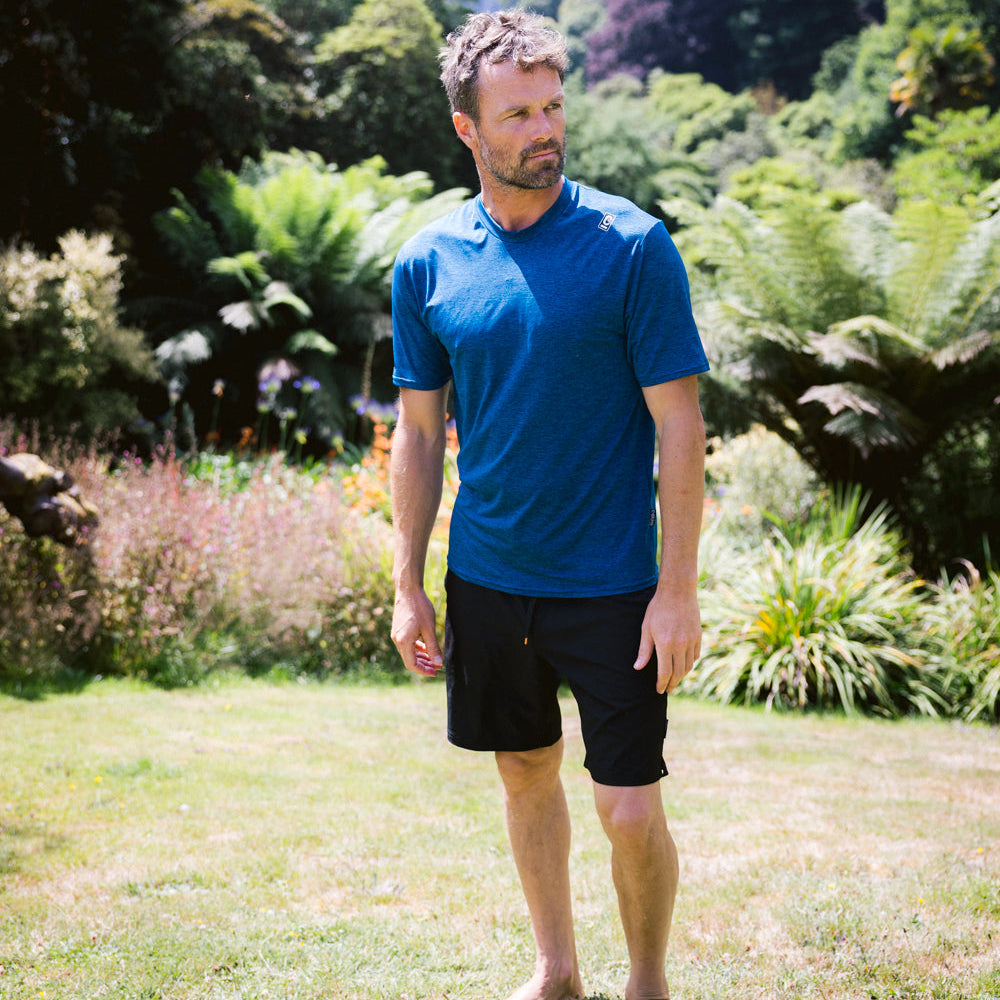 C-Skins NuWave UV Mens Short Sleeve Surf Tee - Deep Blue