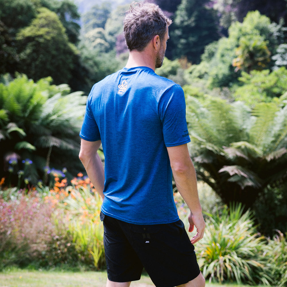 C-Skins NuWave UV Mens Short Sleeve Surf Tee - Deep Blue