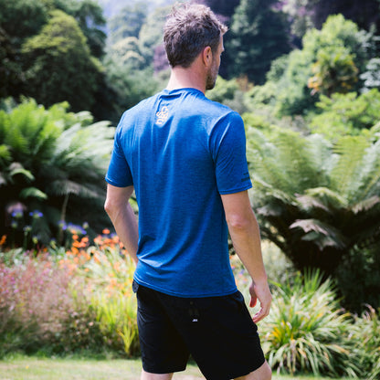 C-Skins NuWave UV Mens Short Sleeve Surf Tee - Deep Blue