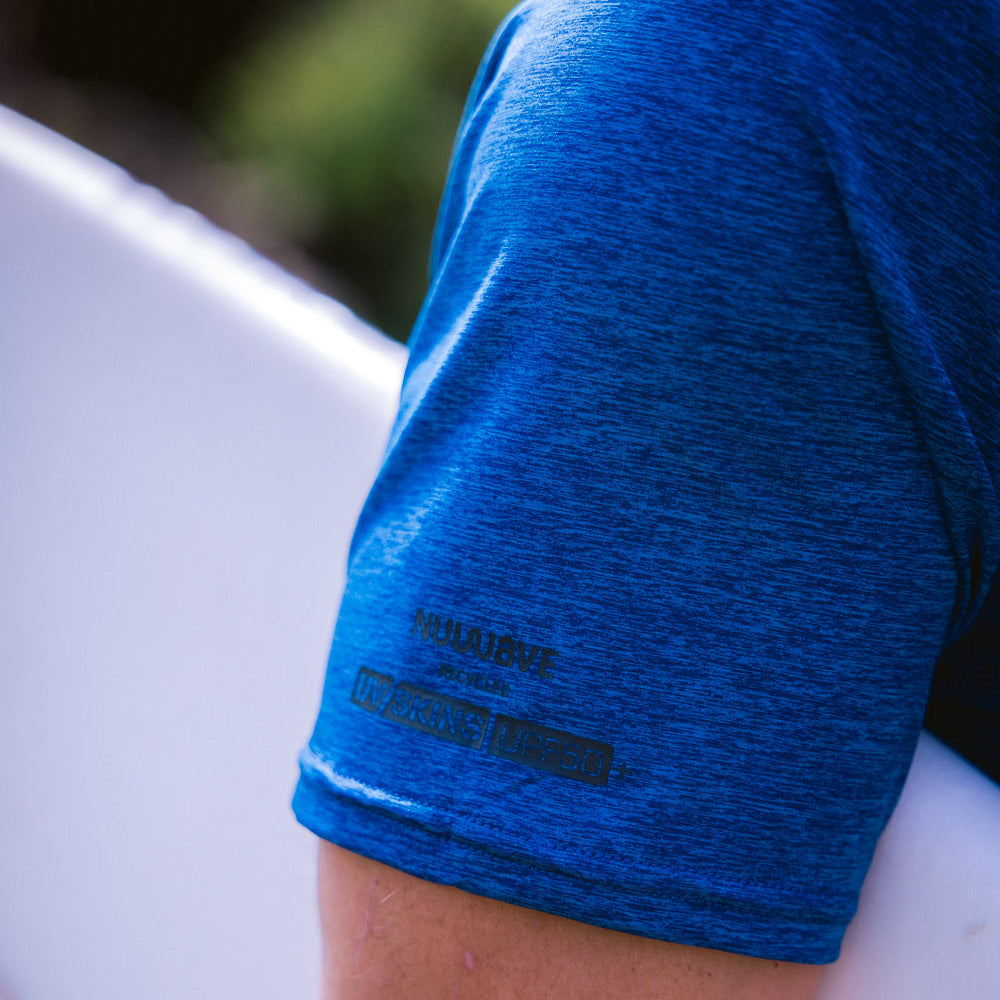 C-Skins NuWave UV Mens Short Sleeve Surf Tee - Deep Blue