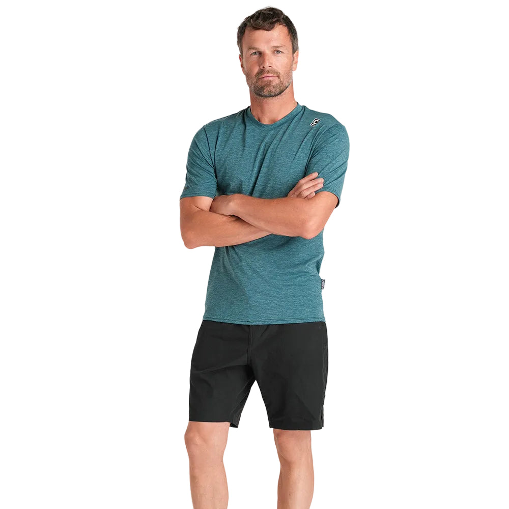 C-Skins NuWave UV Mens Short Sleeve Surf Tee - Forest Green